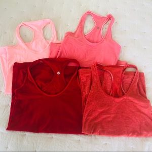 Bundle of 4 lululemon tank tops! Size 4.